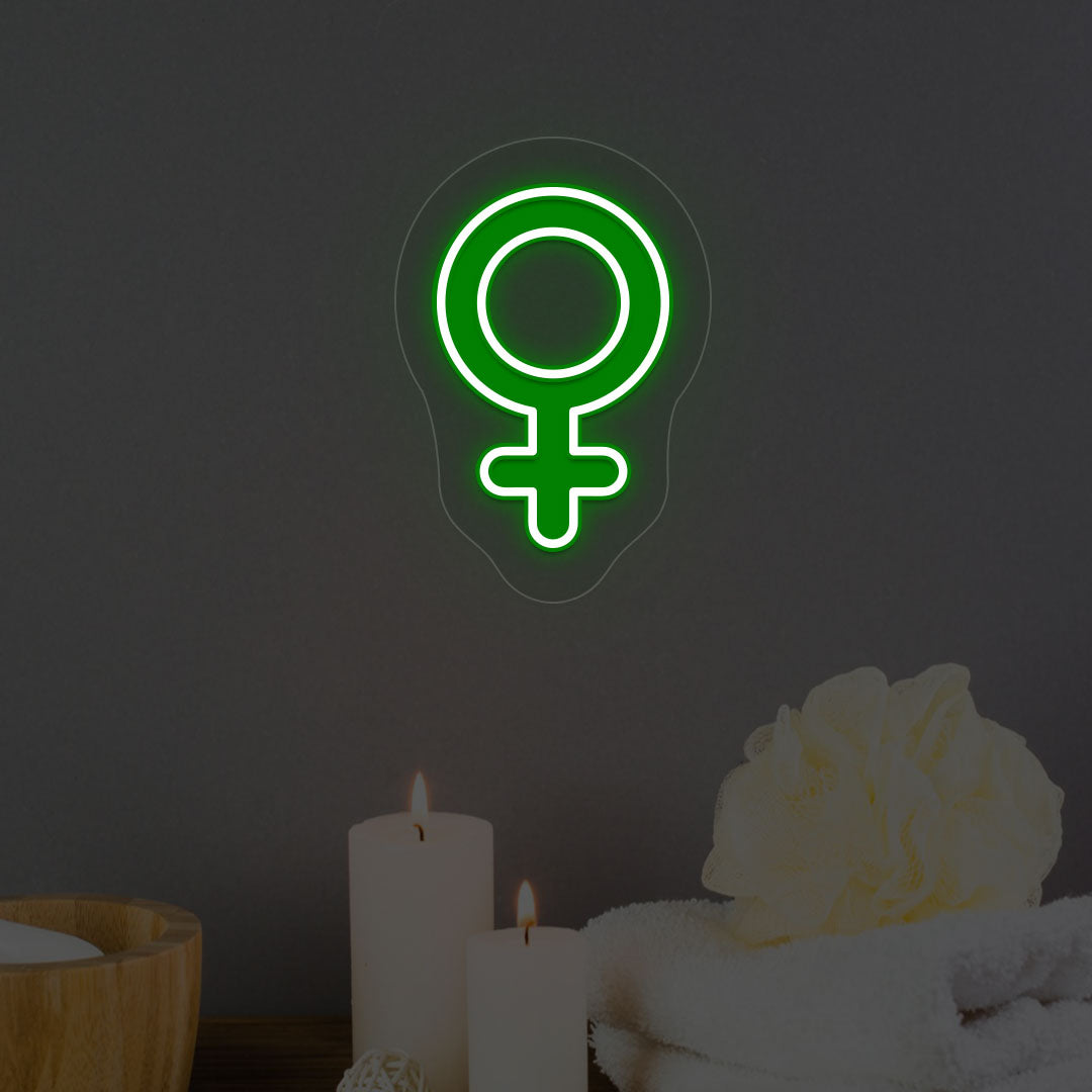 Women Neon Artwork | Green