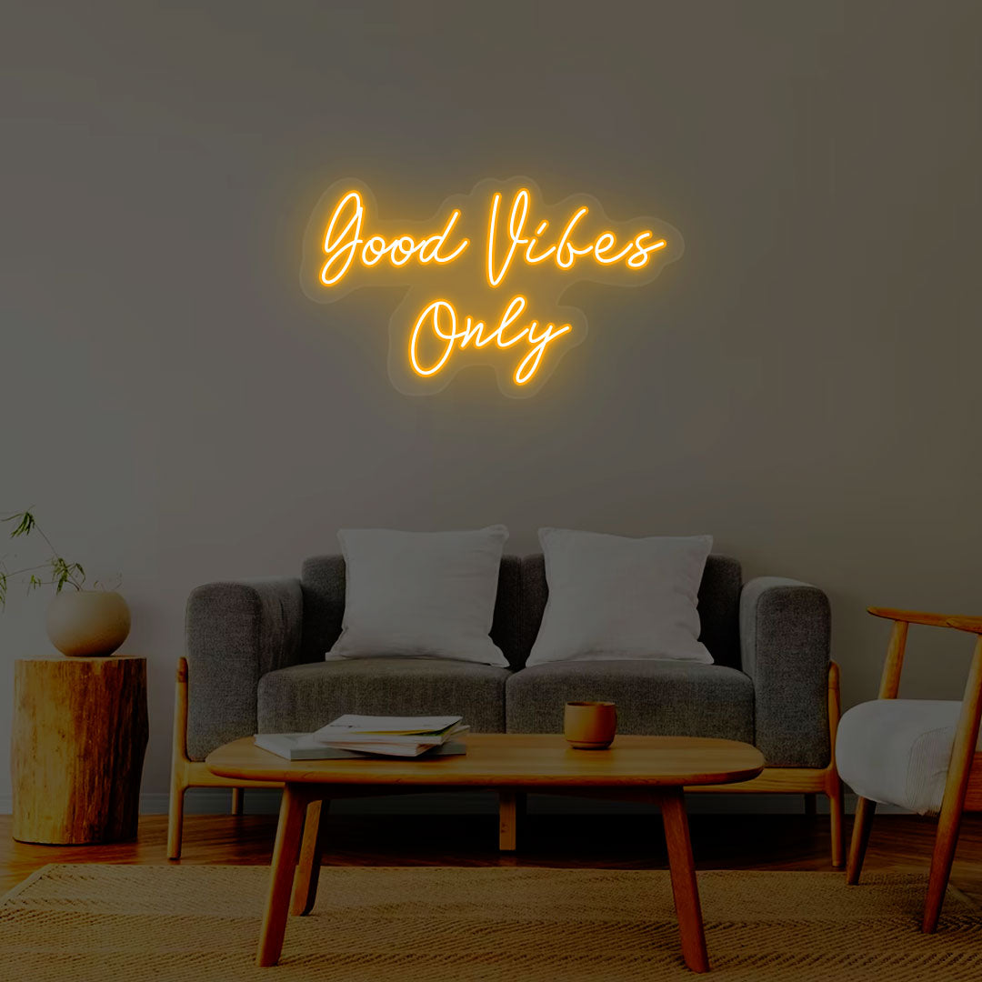 Good Vibes Only Neon Sign | Orange