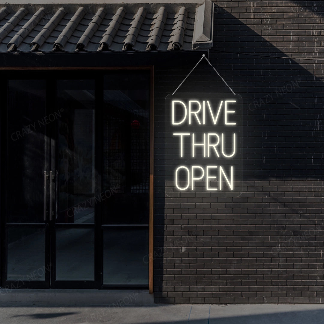 Drive Thru Open Sign | Warmwhite