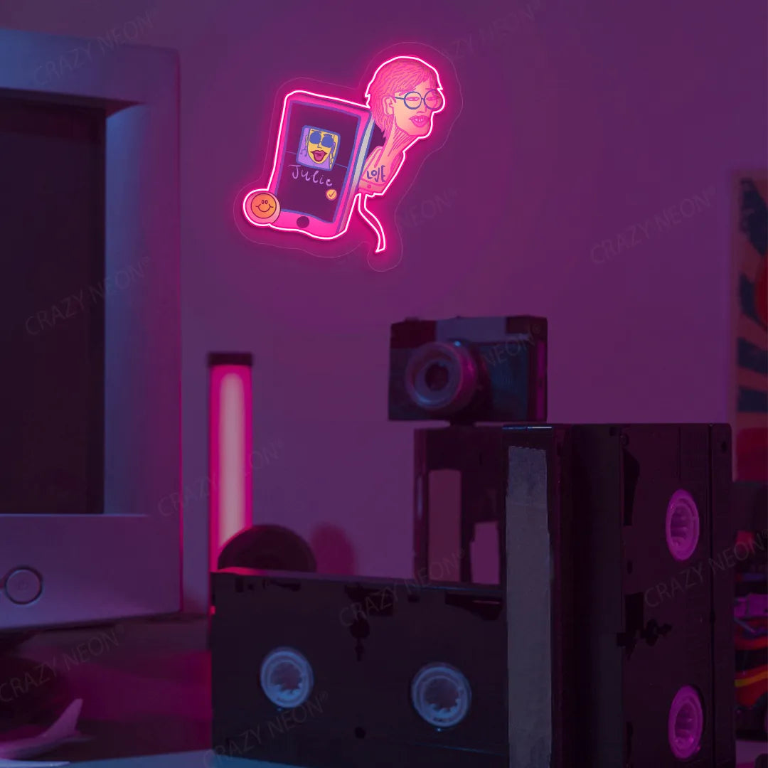 Stream On Air Neon Artwork | Pink