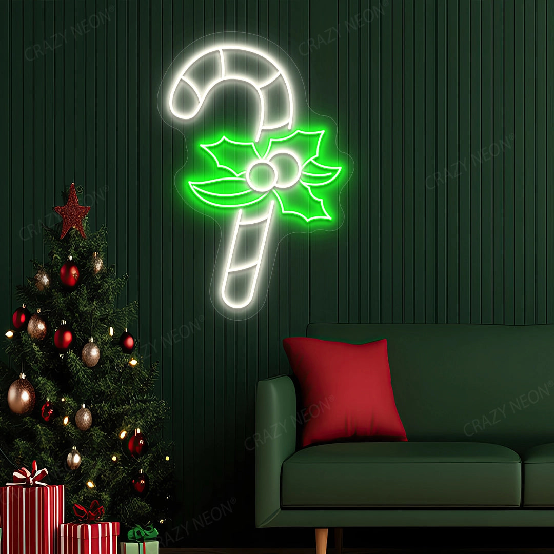 Candy Cane Neon Sign | Warmwhite