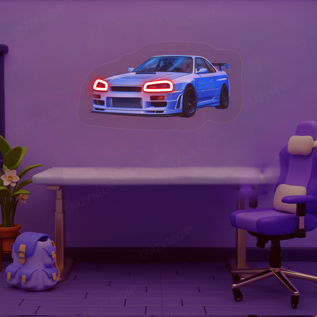 Skyline GT-R Neon Artwork | Red
