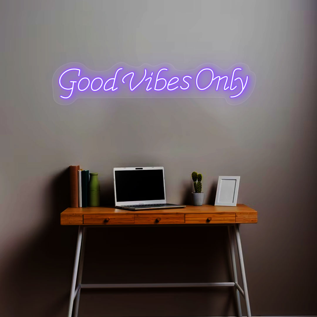 Good Vibes Only Neon Sign | Purple