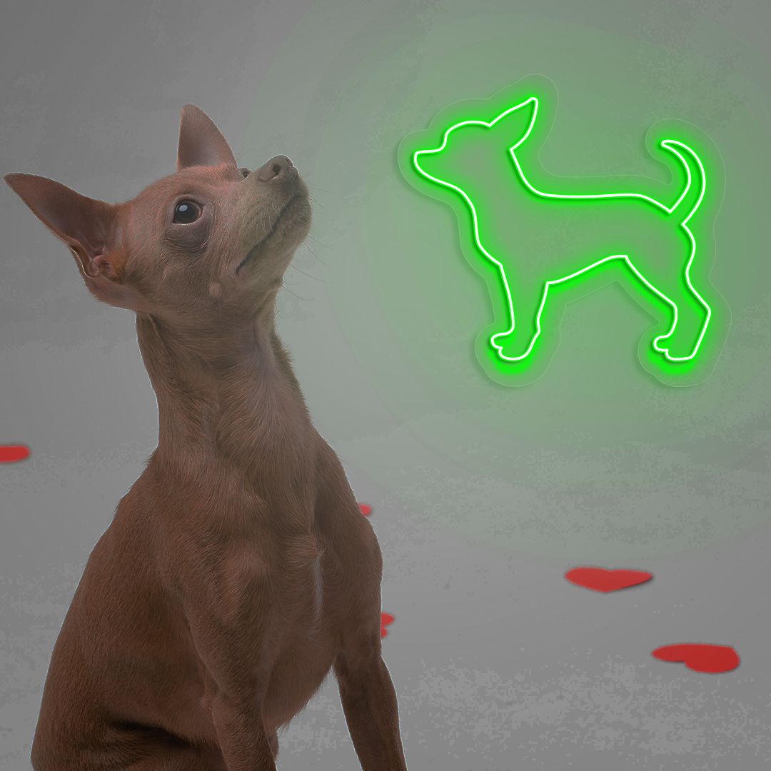 Chihuahua Neon Sign | Green
