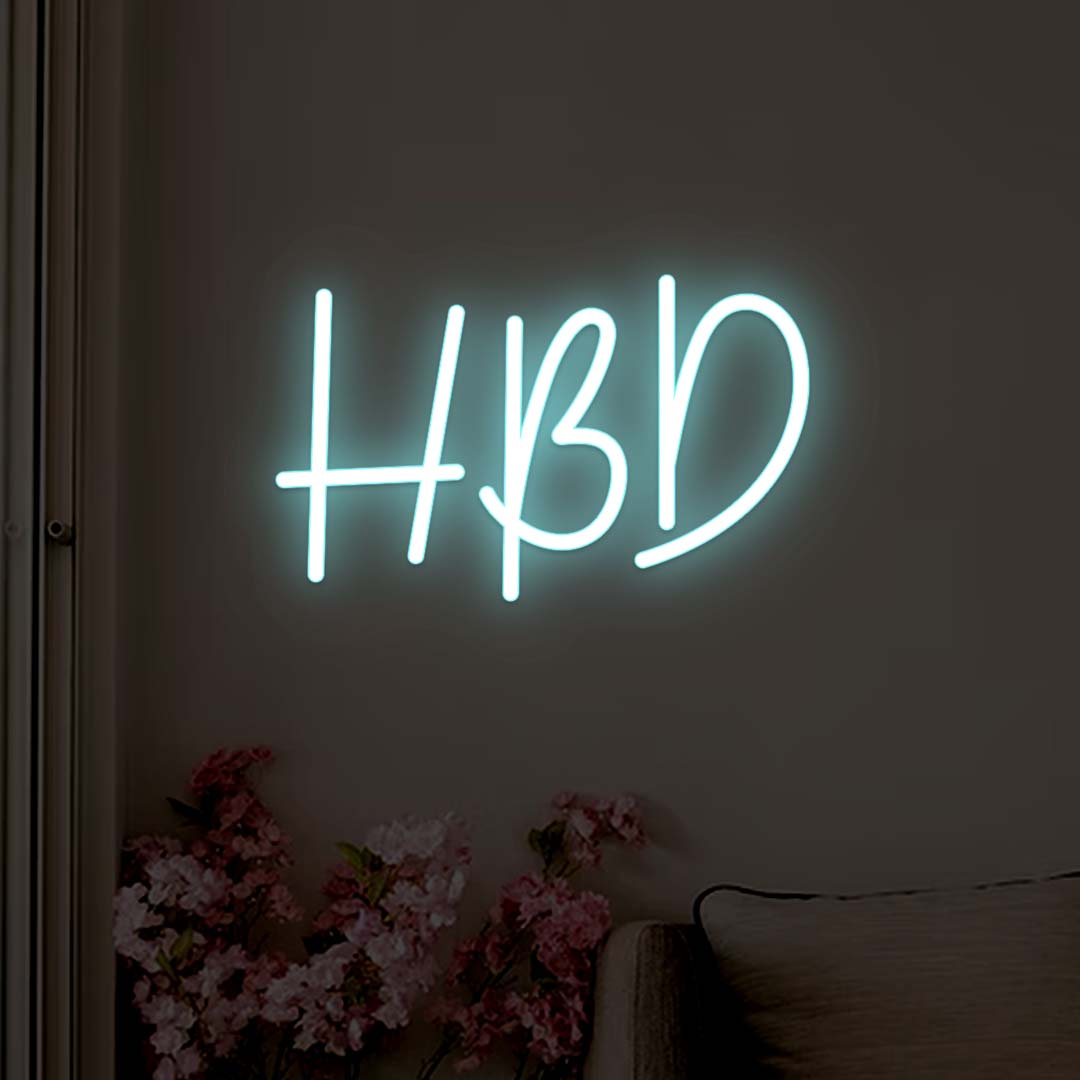 Happy Birthday Neon Sign | Iceblue