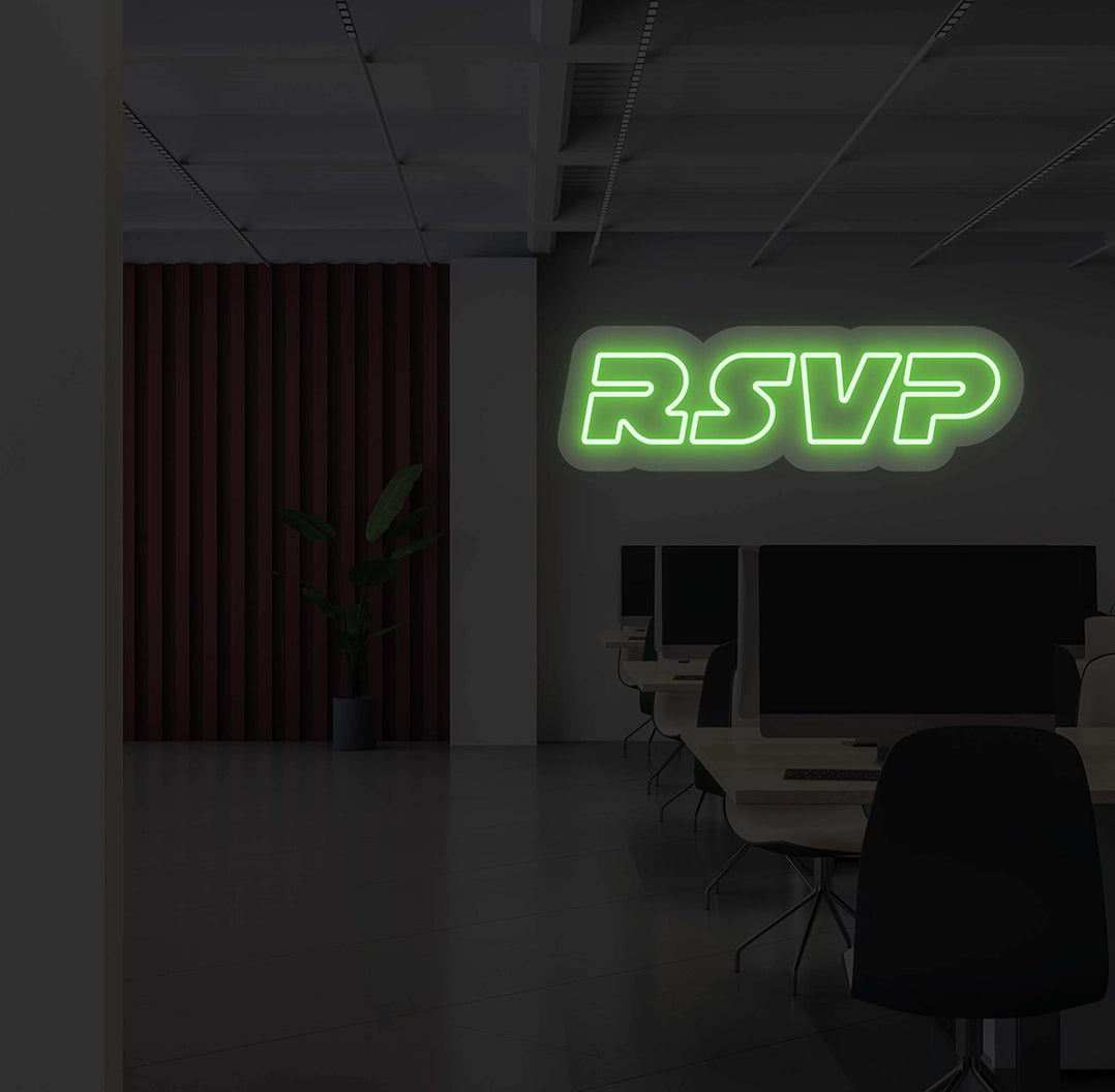 RSVP Neon Sign | Green