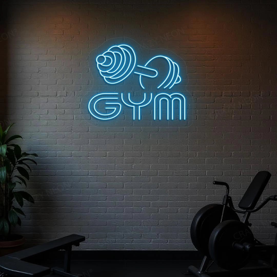 Gym Dumble Neon Sign | Iceblue