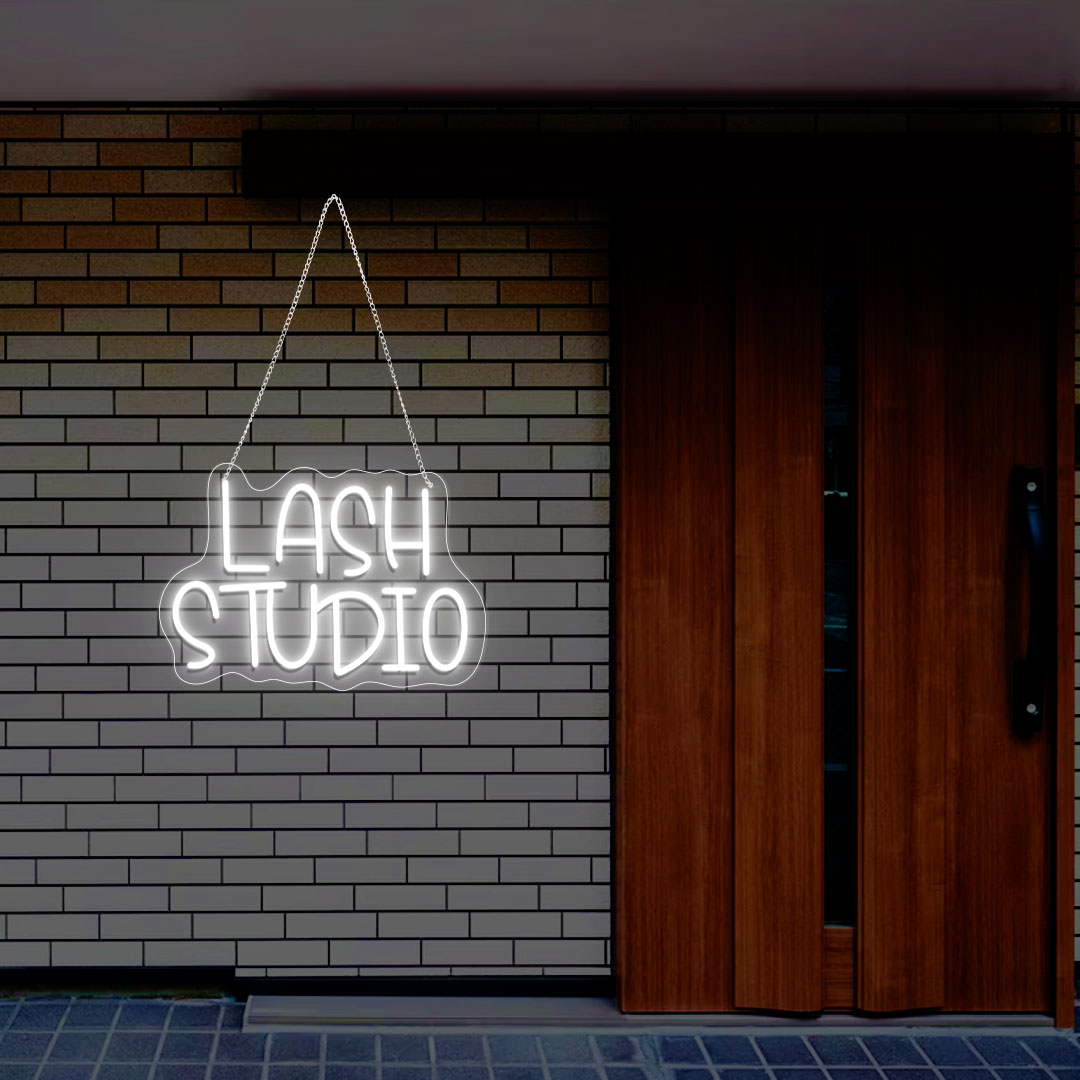 Lash Studio Text Neon Sign | CNUS013010 | White