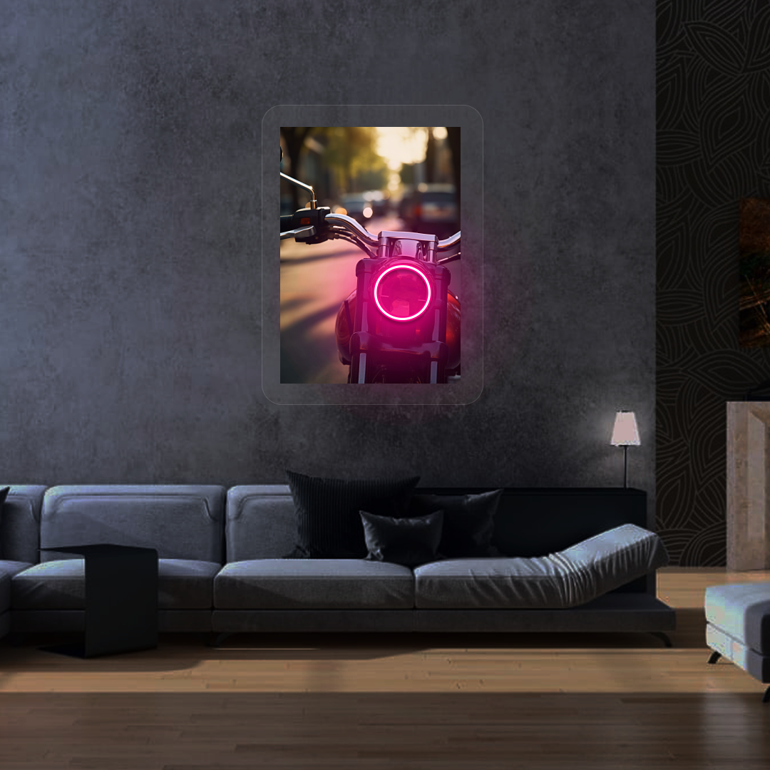 Halo Urban Moto Neon Artwork | Pink