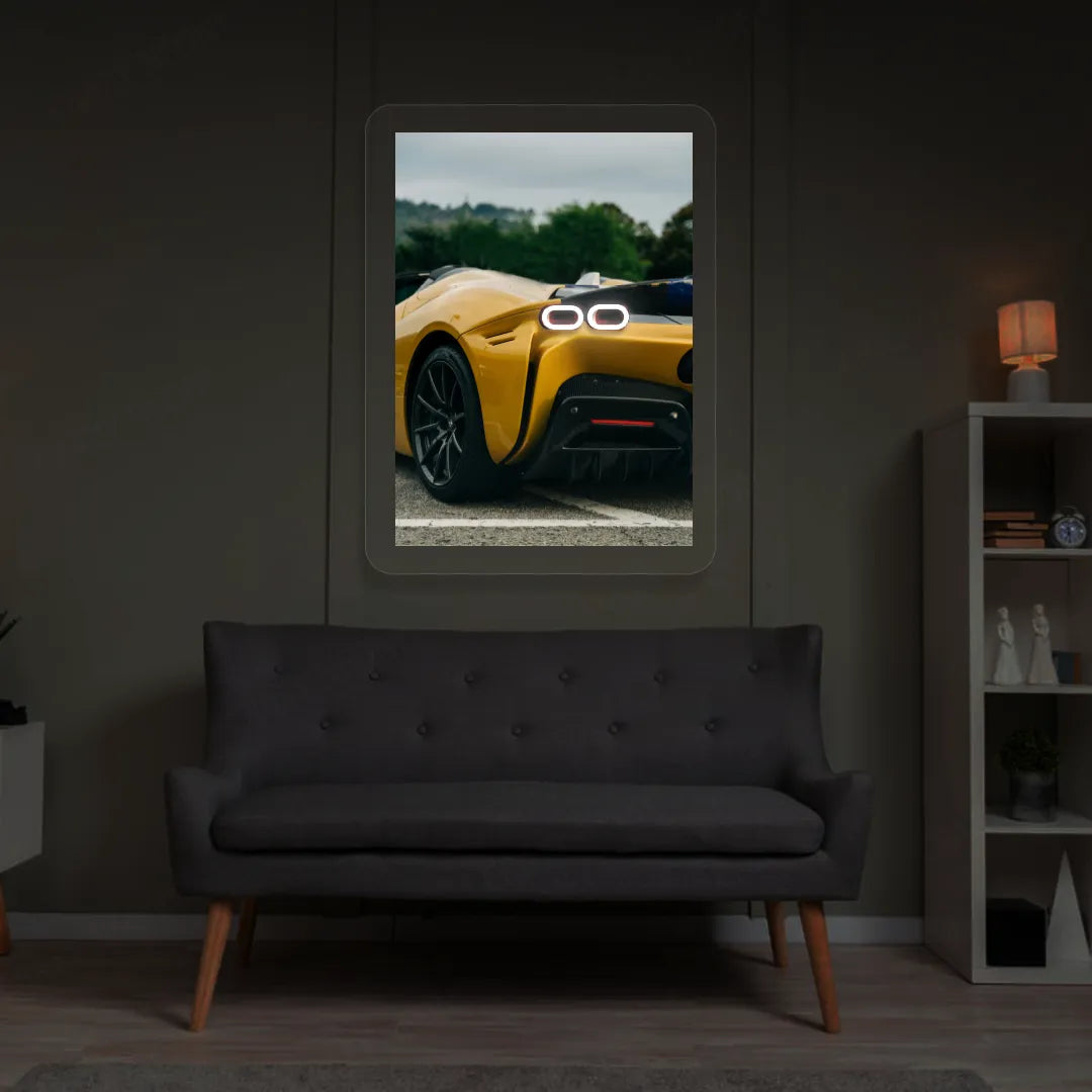 SF90 Spider Backlight Neon Artwork | Warmwhite