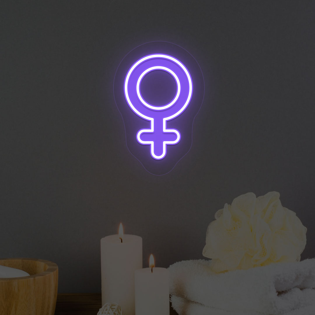 Women Neon Artwork | Purple