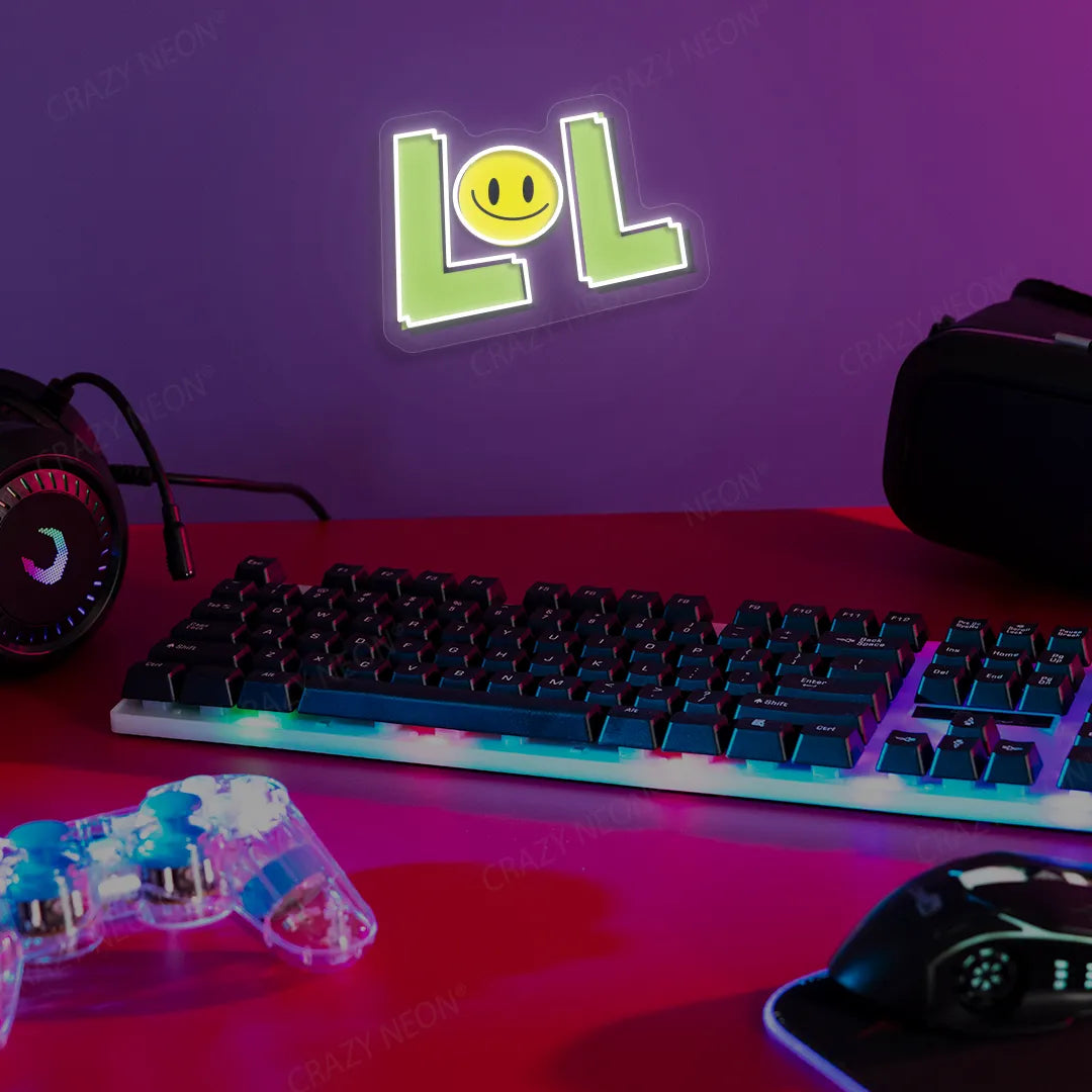 LOL Neon Artwork | White