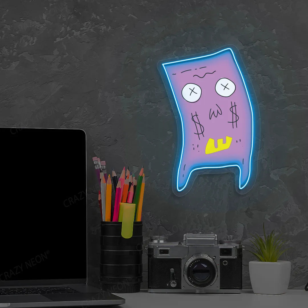 Money Mood Neon Artwork | Iceblue