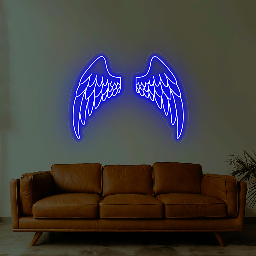 Angel Wings Neon Sign| Blue