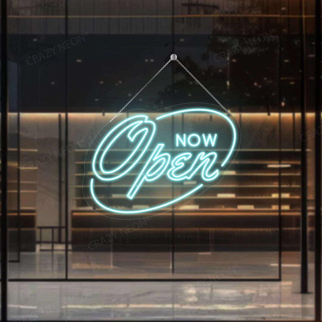 Now Open Neon Sign | Iceblue