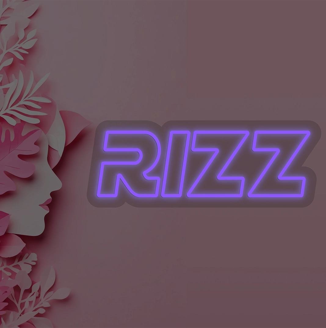 RIZZ Neon Sign | Purple