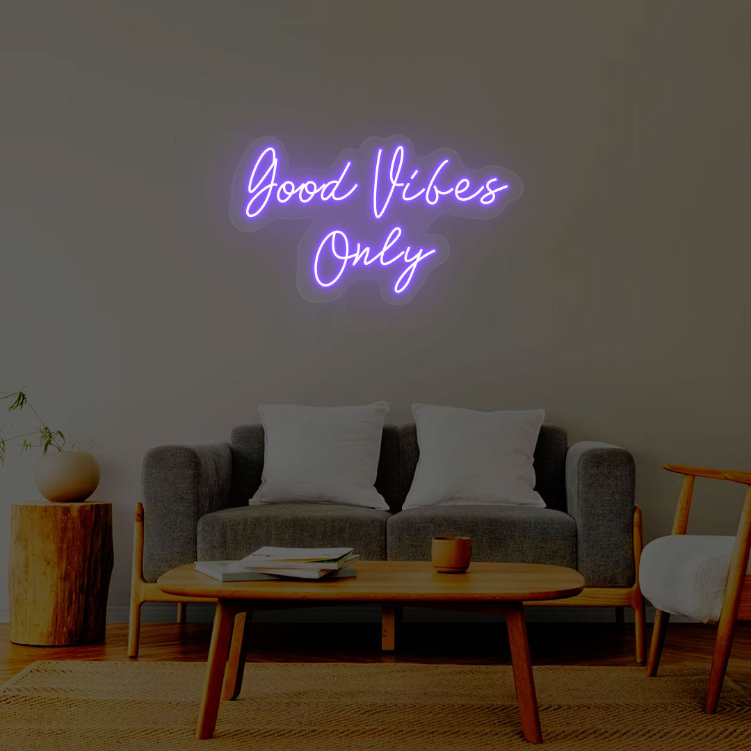 Good Vibes Only Neon Sign | Purple