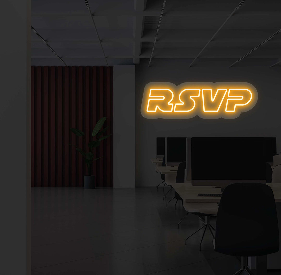 RSVP Neon Sign | Orange