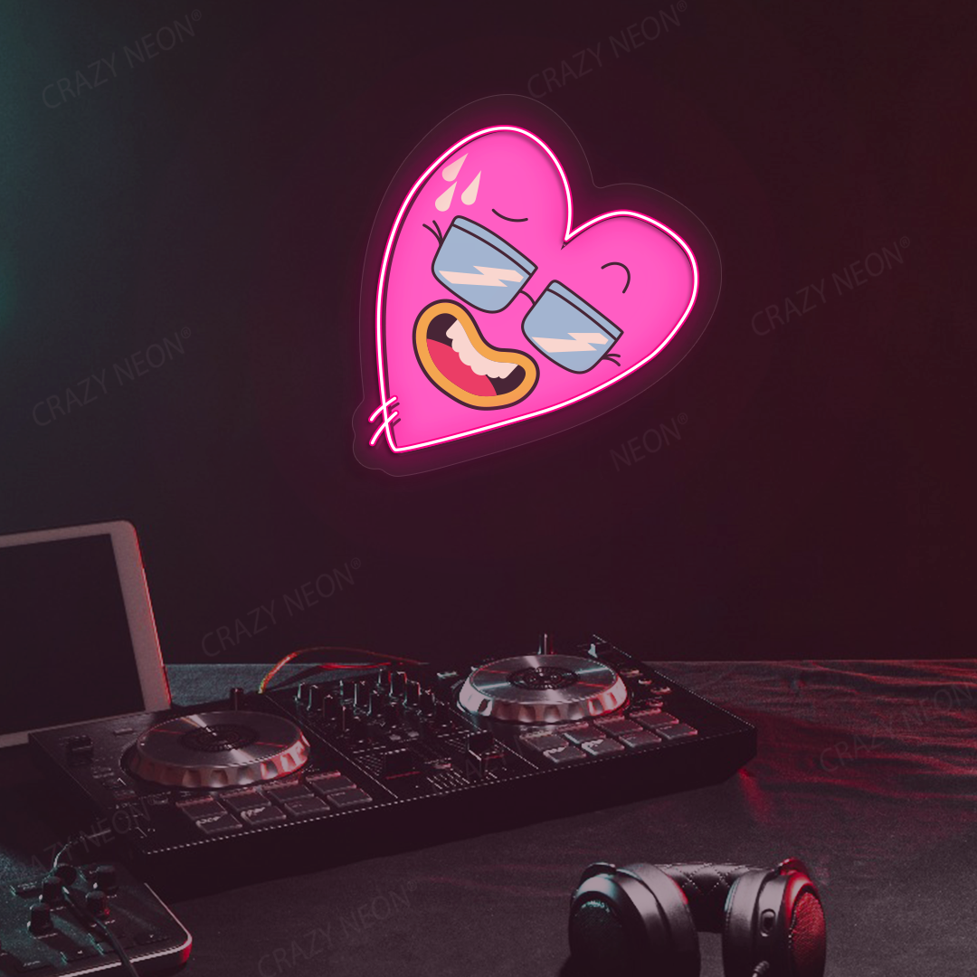 Flexin’ Heart Neon Artwork | Pink