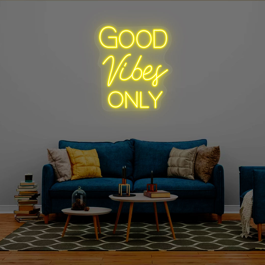Good Vibes Only Neon Signs | Yellow