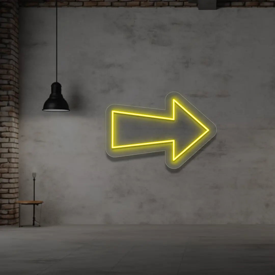 Right Arrow Neon Sign