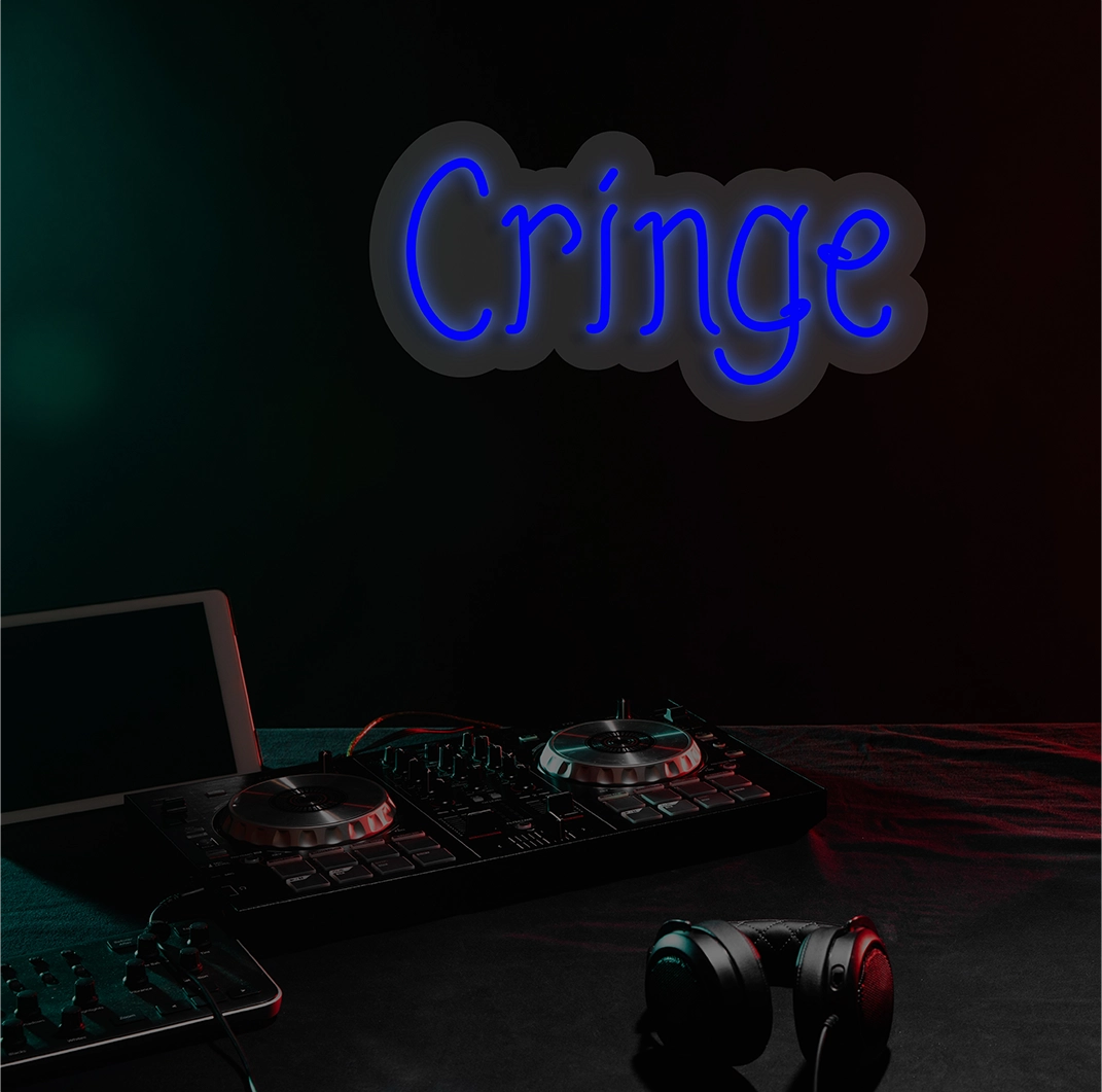 Cringe Neon Sign | Blue