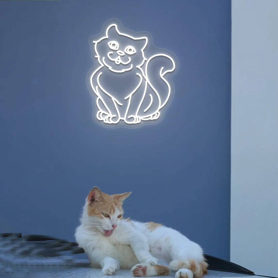 Meowster Cat Neon Sign | Warmwhite