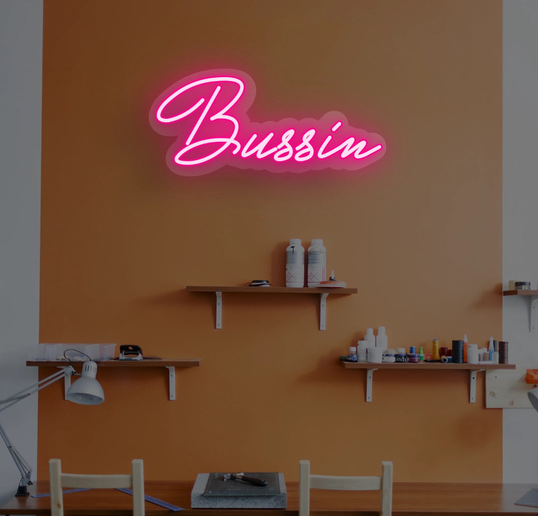 Bussin Neon Sign | Pink