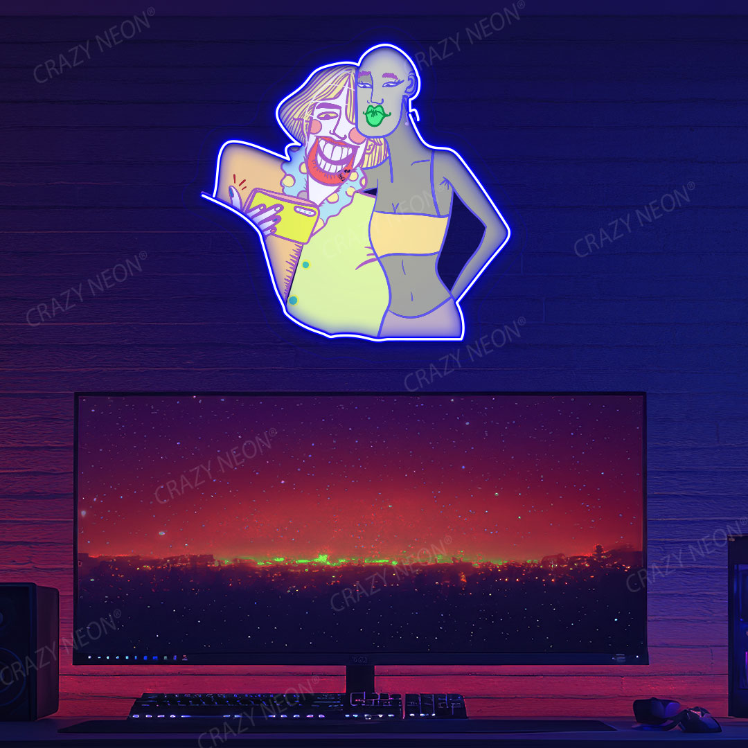 Snap Moment Neon Artwork | Blue