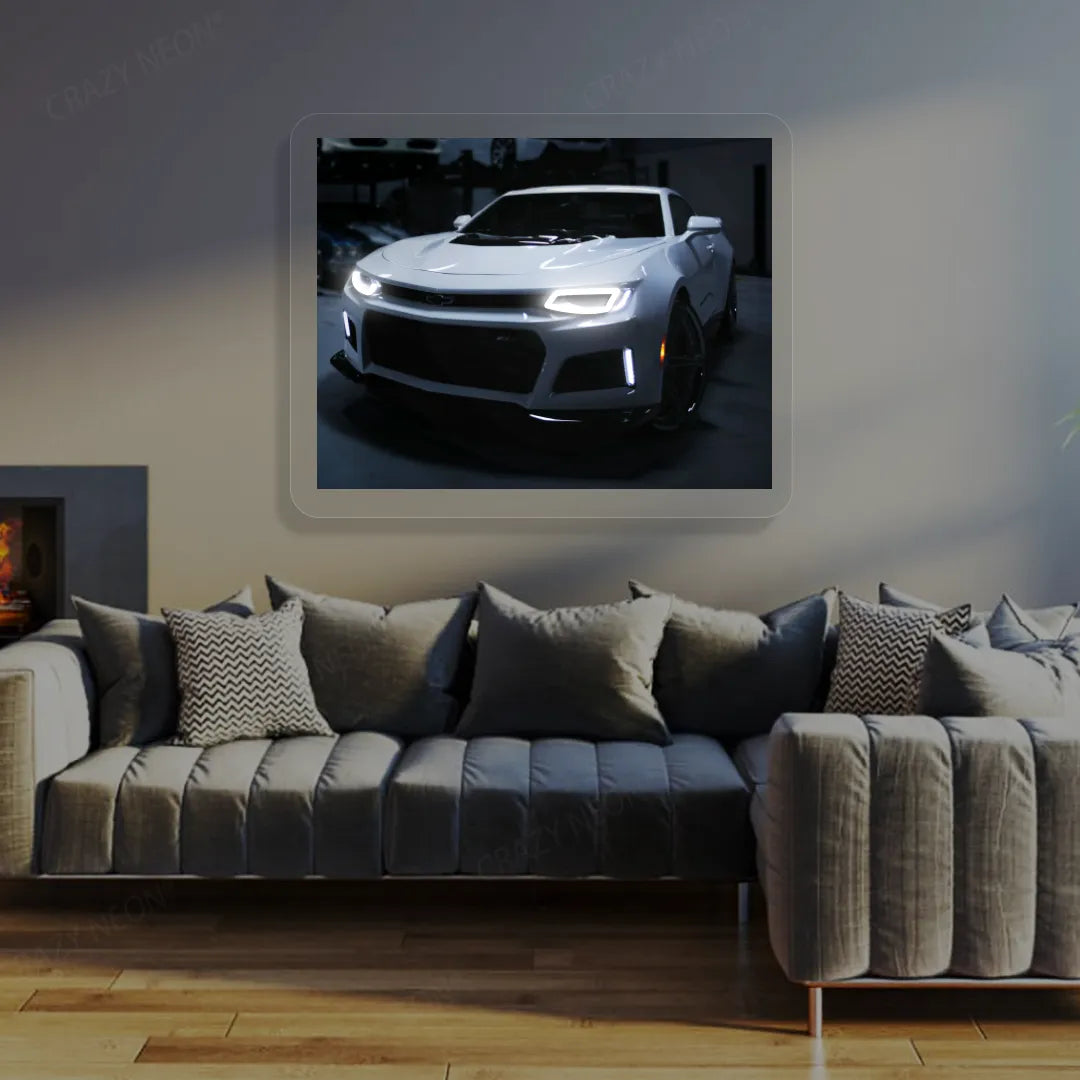 Chevy Camaro Headlight Neon Artwork | Warmwhite