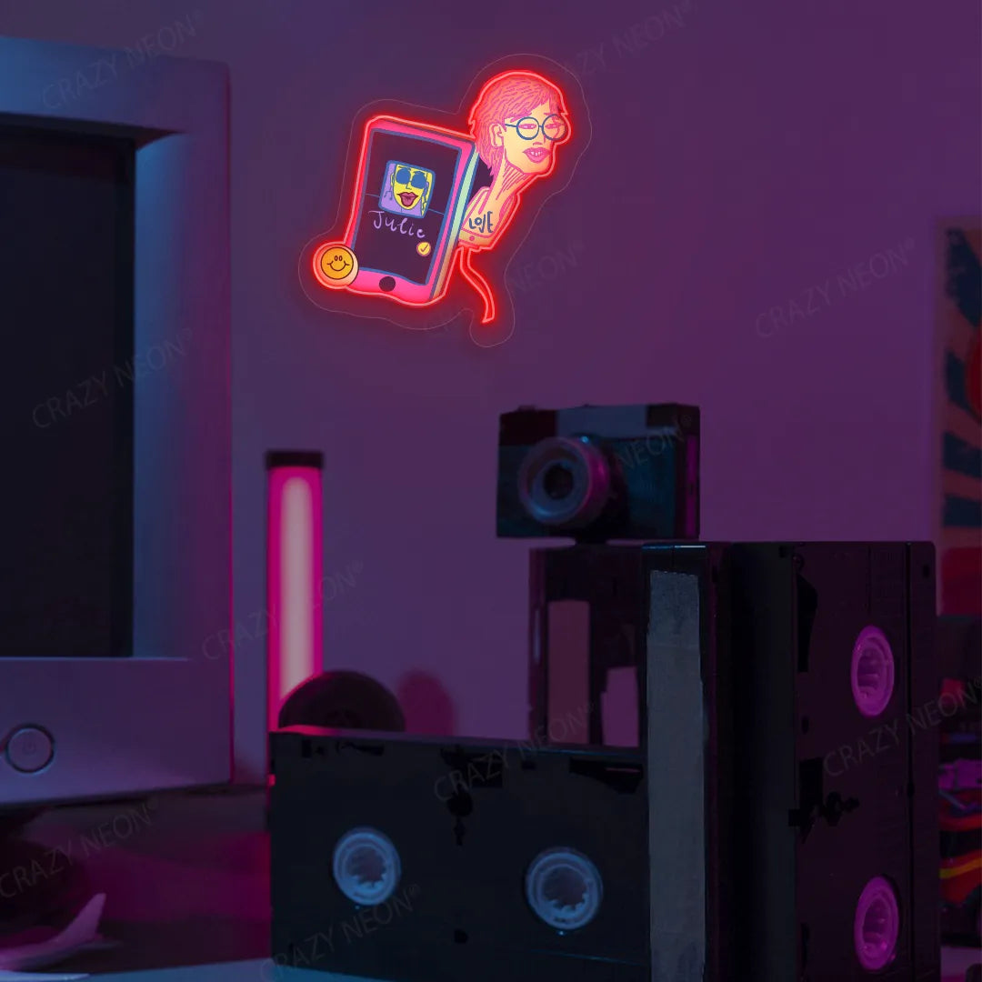 Stream On Air Neon Artwork | Red