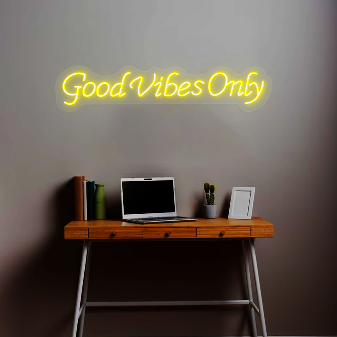Good Vibes Only Neon Sign | Yellow