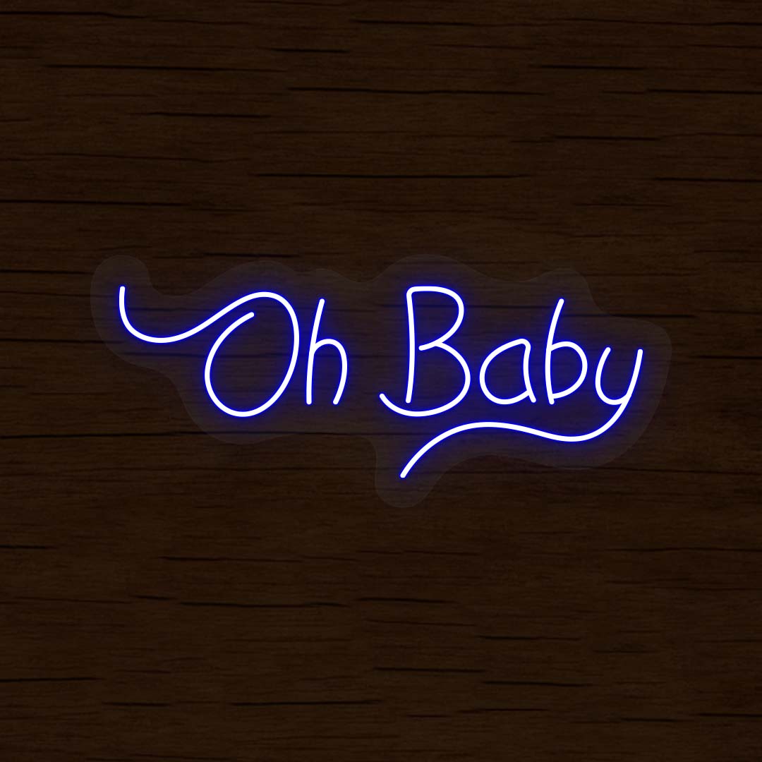 Oh Baby Neon Sign | Blue