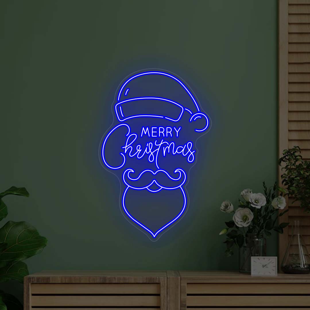 Merry Christmas Santa Neon Sign