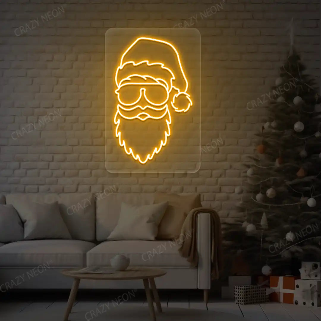 Cool Santa Neon Sign | Orange