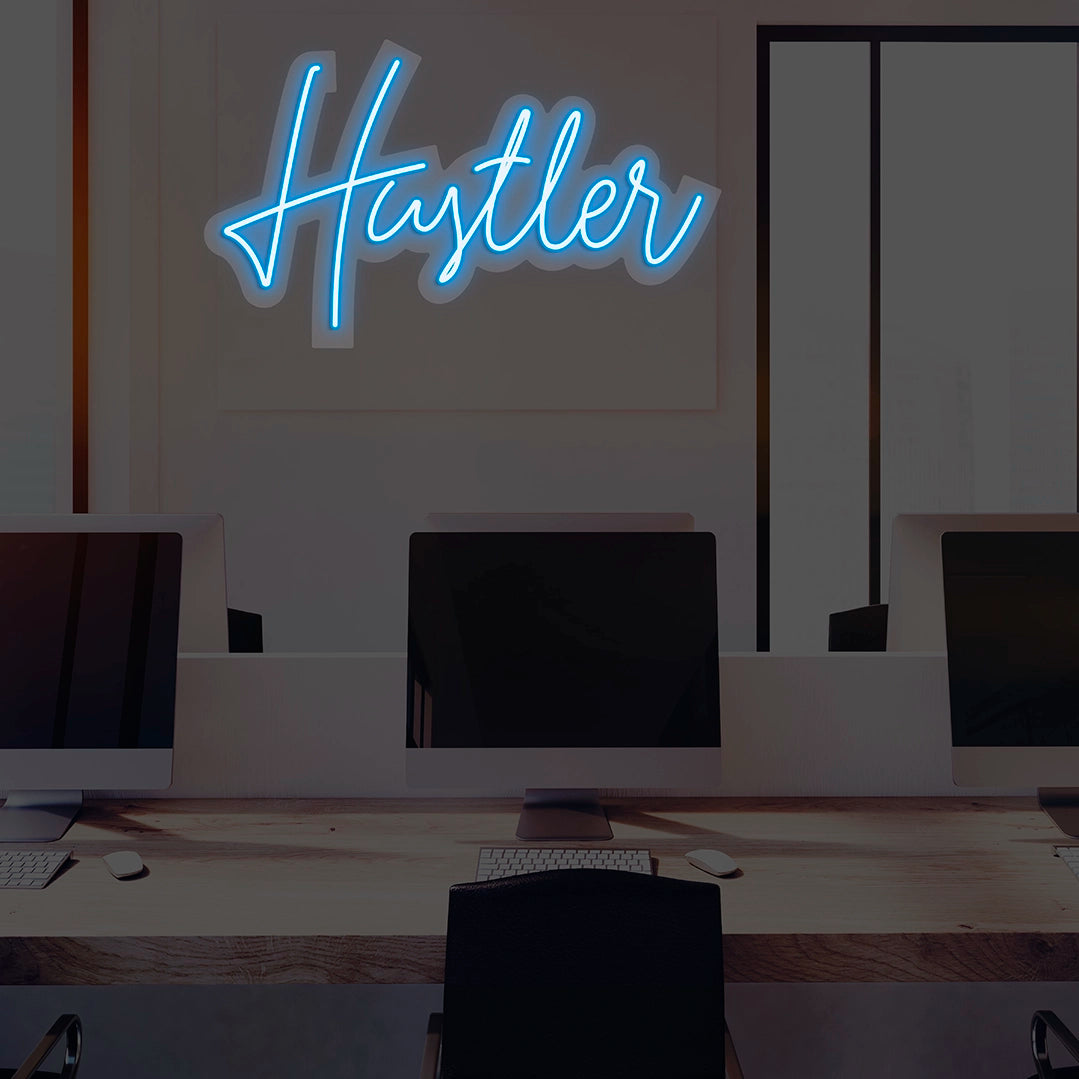 Hustler Neon Sign | Iceblue