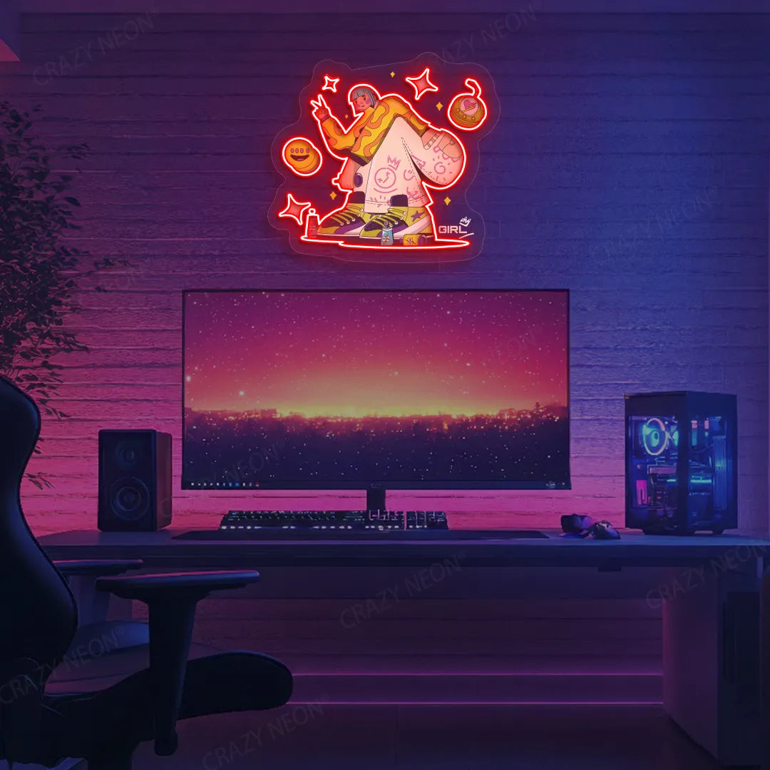 Vibe Queen Neon Artwork | Red