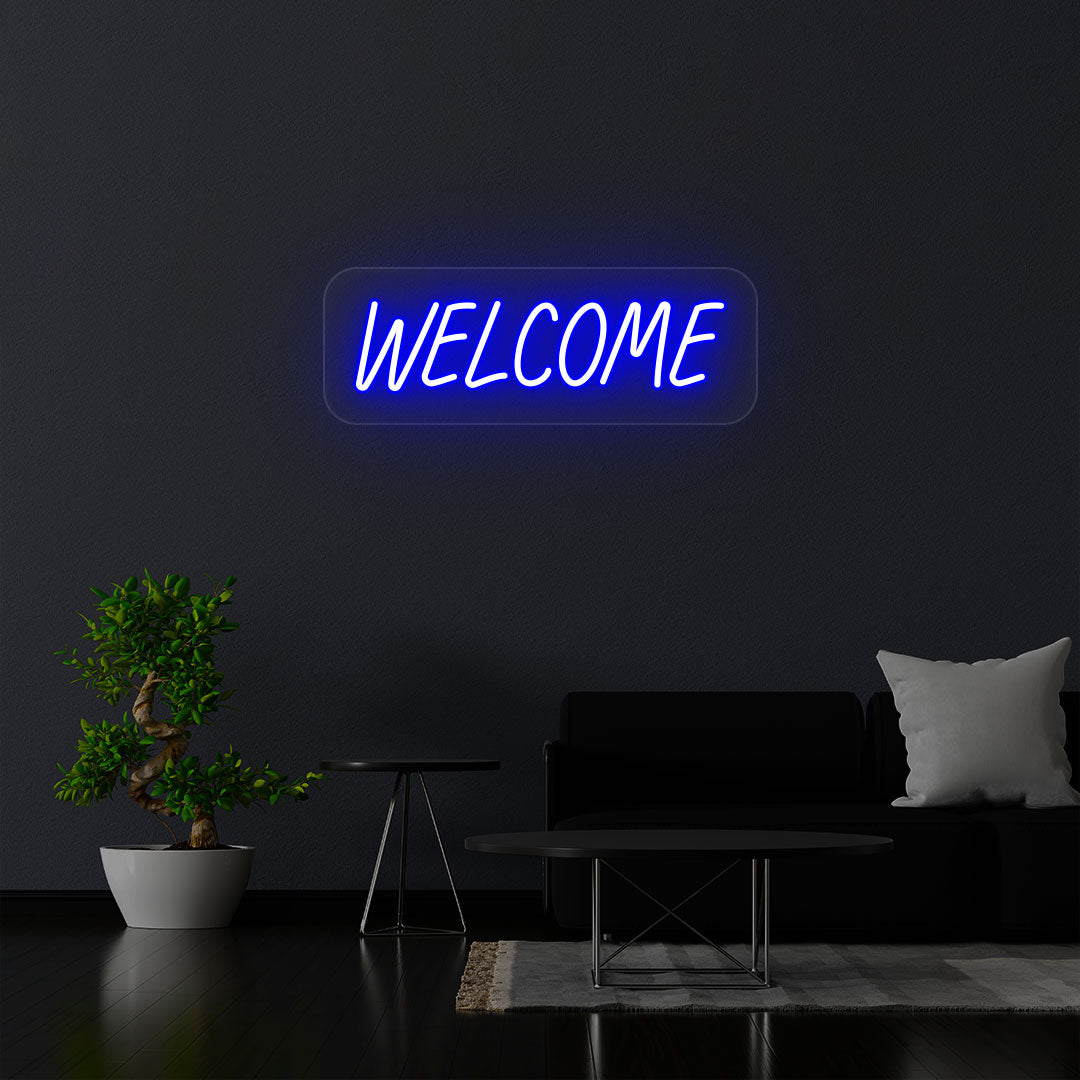 Welcome Neon Sign | Purple