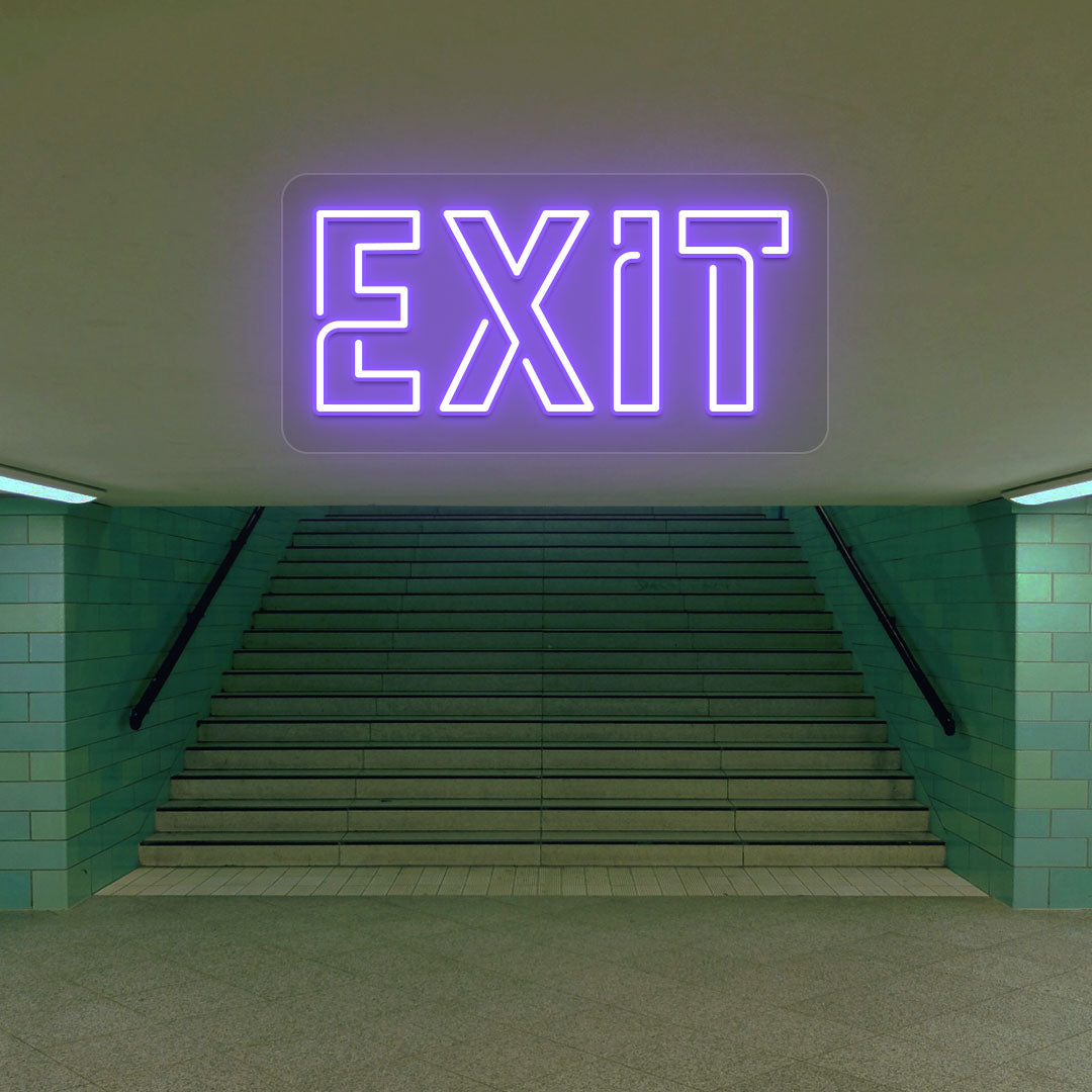 Exit Neon Sign | Purple