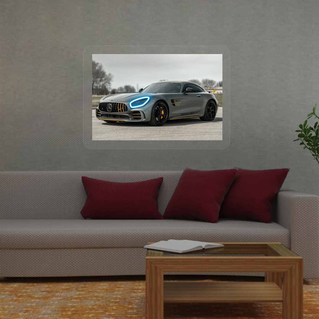 Merc-AMG GT Neon Artwork | Iceblue