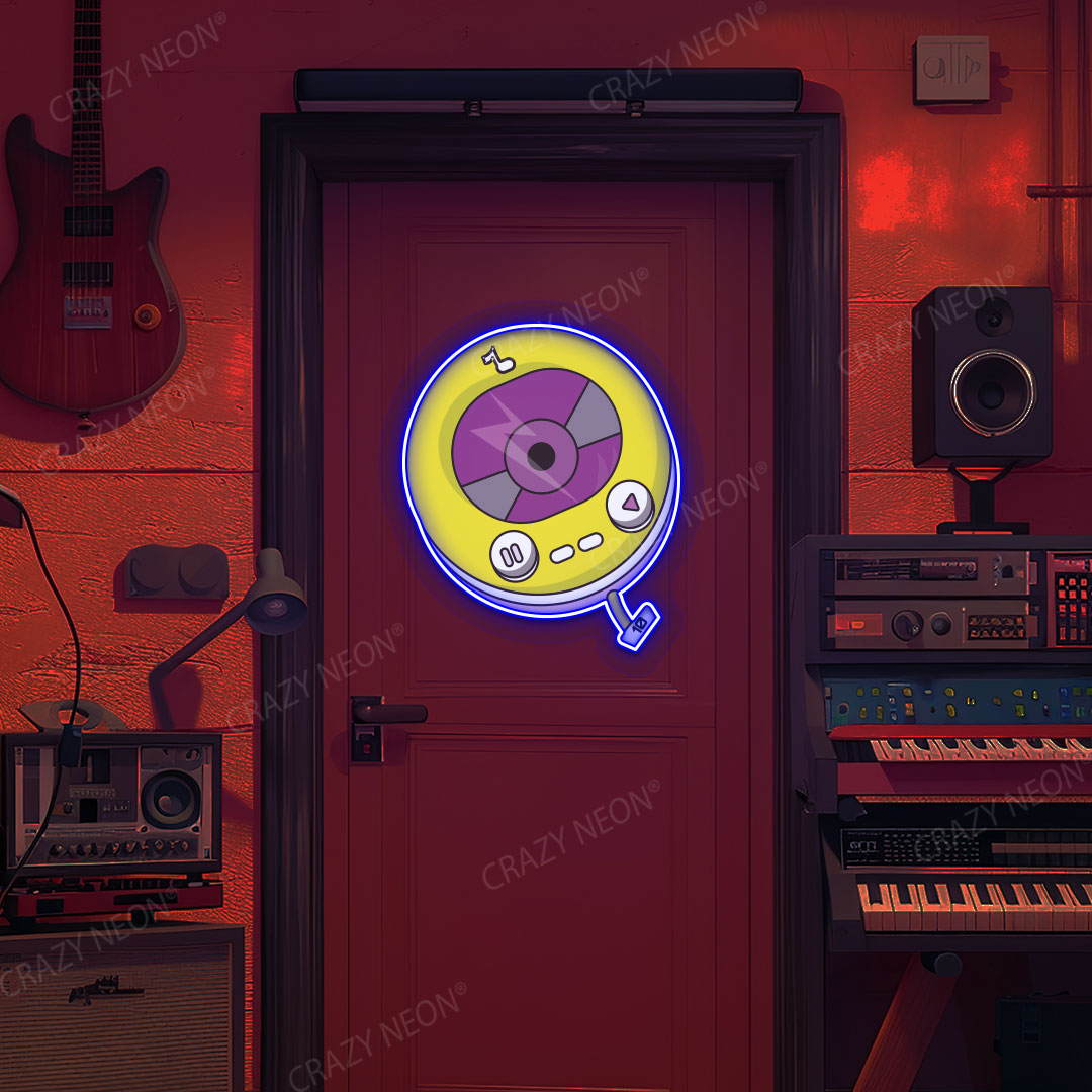 Vintage Music Neon Artwork | Blue