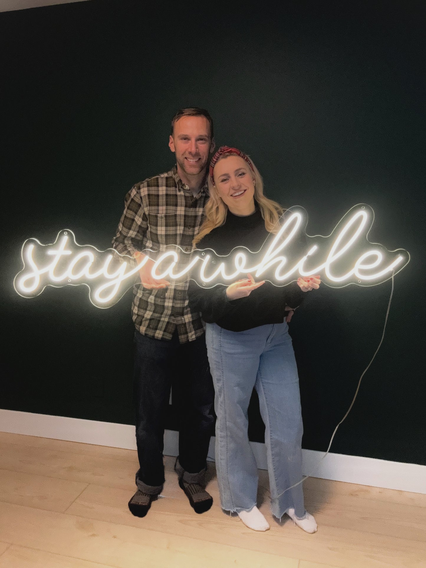 Stay A While Neon Sign