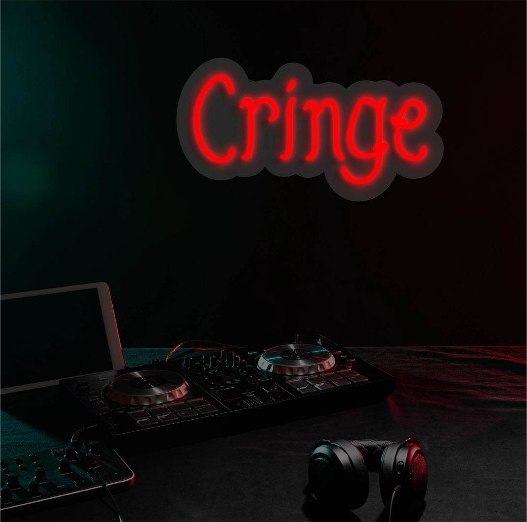 Cringe Neon Sign | red