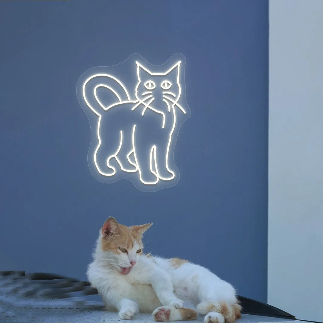 Cat Neon Sign | Warmwhite