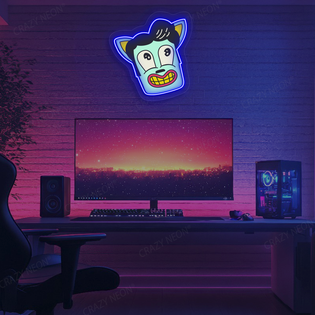 Wild Grin Neon Artwork | Blue