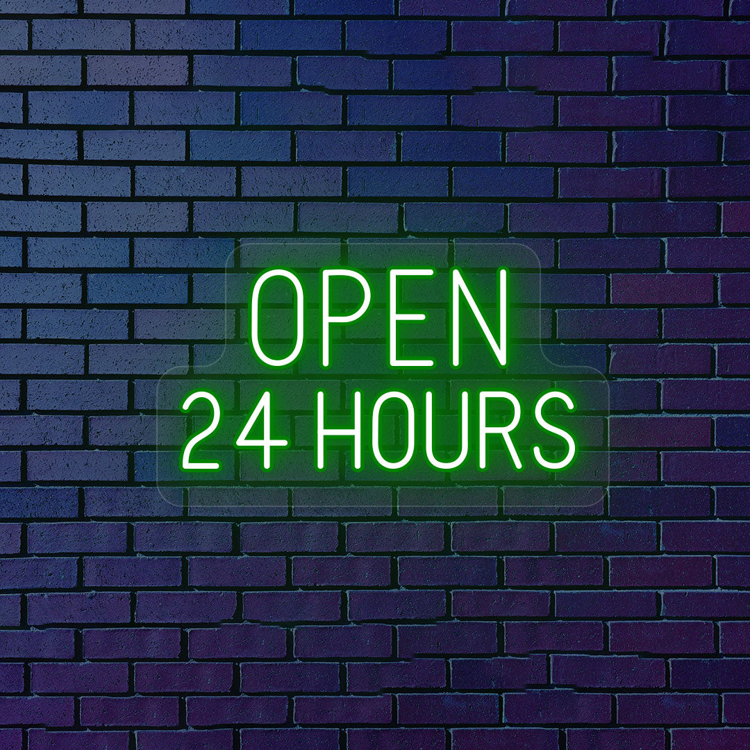 Open 24 Hours Neon Sign | CNUS000112