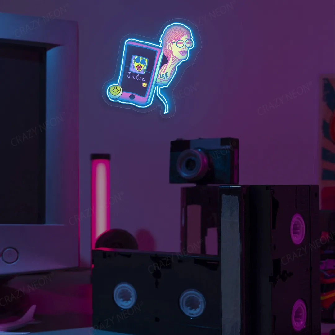 Stream On Air Neon Artwork | Iceblue