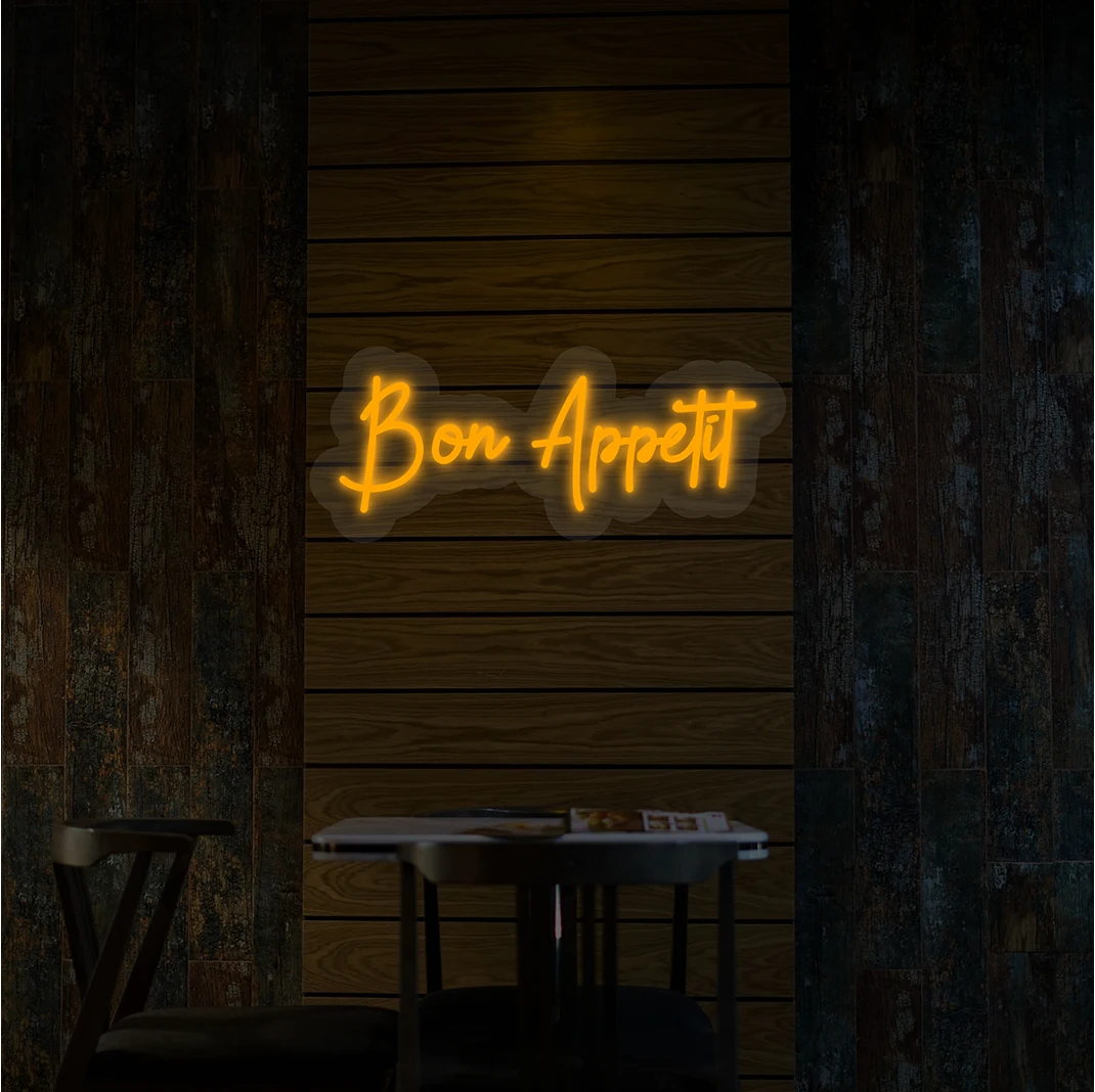 Bon Appetit Neon Sign | Orange