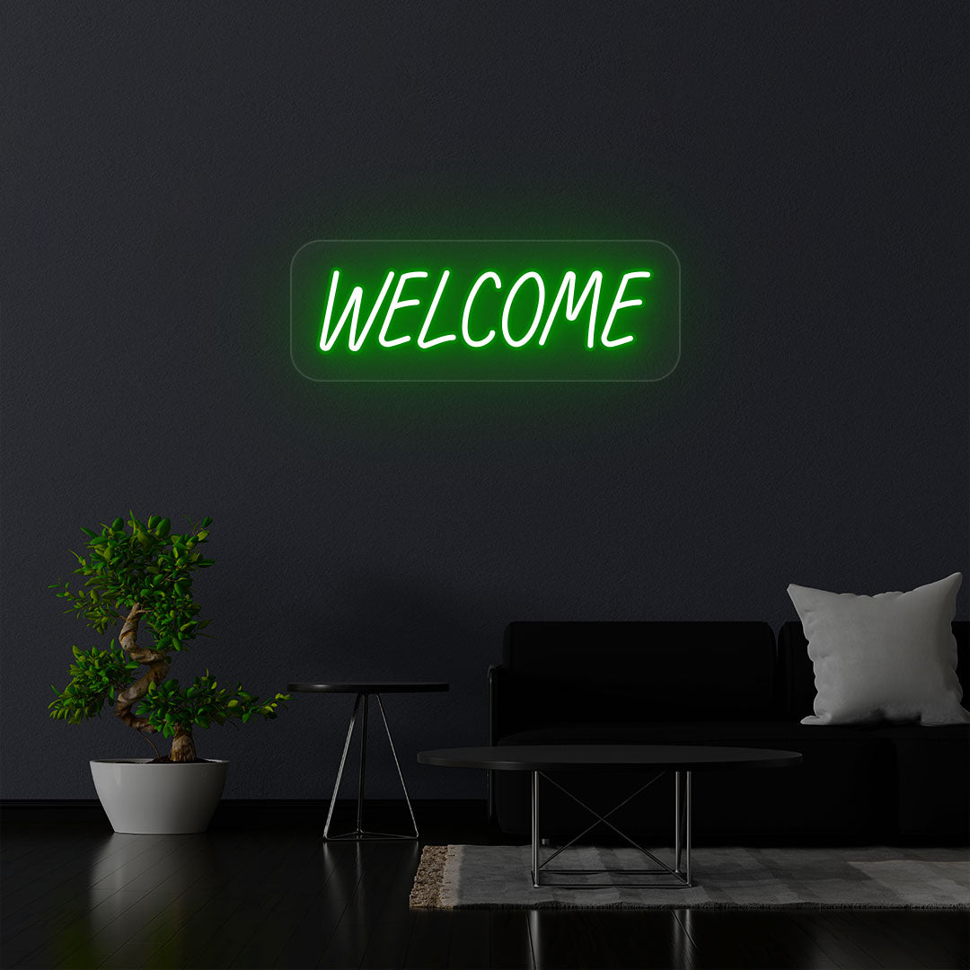 Welcome Neon Sign | Green
