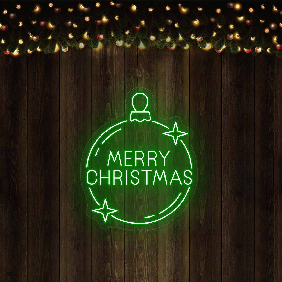 Merry Christmas Neon Sign | Green